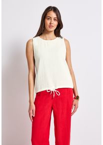 Street One Damen Blusentop, weiß, casual, Gr. 44, unifarben, Web, 100% Baumwolle, Blusen, Feel Good Fit