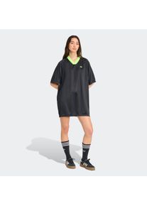 Damen Shirtkleid "JACQUARD DRESS"schwarz, signal grün, sportlich, Gr. M, adidas originals, Obermaterial: 100% Polyester, Kleider
