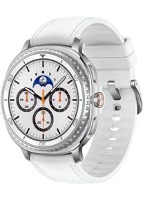 Samsung Smartwatch "Galaxy Watch 8 Classic", 46mm, 4G (LTE), wechselbar, weiß, Smartwatches