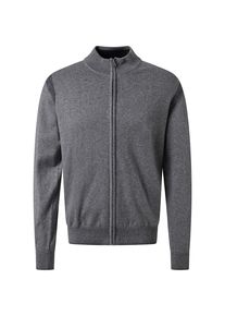 Herren Strickjacke, grau, casual, Gr. XXXL, Pioneer Authentic Jeans, meliert, Feinstrick, Obermaterial: 100% Baumwolle, Strickjacken, aus Baumwolle
