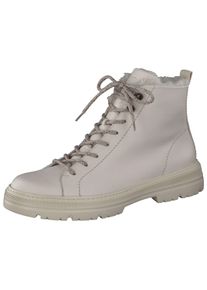 Paul Green Damen Schnürstiefelette "Paul Green Stiefelette Glattleder", Gr. 38,5, beige, Glattleder, casual, Schuhe