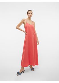 Véro Moda VERO MODA Damen Maxikleid "VMHARPER SL STRAP MAXI DRESS GA", rot, modisch, Gr. XS, unifarben, Twill, Obermaterial: 100% Lyocell, Kleider, Sommerkleid