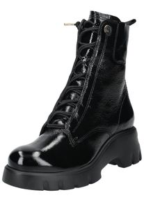 Paul Green Damen Schnürstiefelette "Paul Green Stiefelette Leder", Gr. 39, schwarz, Leder, casual, Schuhe