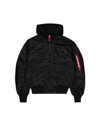 Herren Bomberjacke "Alpha Industries Men - Bomber Jackets MA-1 Zip Hood Backprint", schwarz, Gr. XS, Alpha Industries, Obermaterial: 100% Nylon,