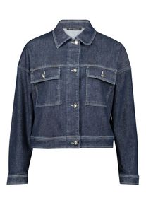 Betty Barclay Damen Jackenblazer "Betty Barclay Jeansjacke langarm", blau, casual, Gr. 48, Denim/Jeans, Obermaterial: 98% Baumwolle, 2% Elasthan.,