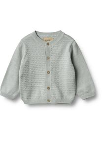 Wheat Jungen Cardigan "Wheat Strickjacke Strick Cardigan Bjørn", blau, Gr. 74, 100% Bio-Baumwolle, Strickjacken