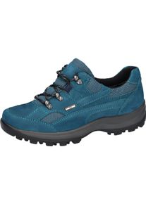 Waldläufer WALDLÄUFER Damen Trekkingschuh "HOLLY", Gr. 5, blau, Nubukleder, Textil, unifarben, sportlich, Schuhe, Outdoorschuh, Wanderschuh, Tex-Schnürschuh in