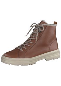 Paul Green Damen Schnürstiefelette "Paul Green Stiefelette Glattleder", Gr. 40,5, braun, Glattleder, casual, Schuhe