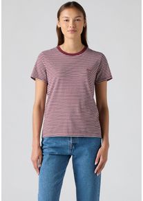 Levi's LEVI'S Damen T-Shirt "The perfect Tee", rot, casual, Gr. XL, Jersey, Obermaterial: 100% Baumwolle, Shirts, mit kleiner Logo-Stickerei
