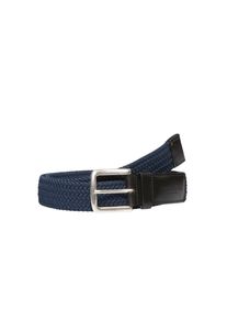 Marc O'Polo MARC O'POLO Damen Flechtgürtel "aus elastischem, recyceltem Material", blau, casual, Gr. 105, unifarben, Obermaterial: 67% Polyester, 33% Elastodien,