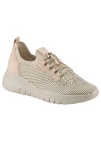Gabor Damen Slip-On Sneaker, Gr. 42, beige, Textil, Ziegenveloursleder, unifarben, sportlich, Schuhe, Freizeitschuh, Halbschuh, Slipper mit Best