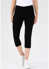Stehmann Damen Caprihose "Ina", schwarz, casual, Gr. 44, Web, Obermaterial: 72% Viskose, 25% Polyamid, 3% Elasthan, Hosen, Sommerhose in Größen 32