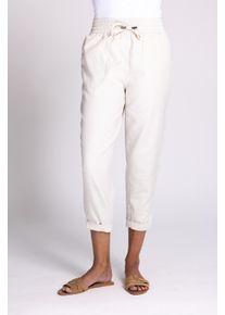 Zhrill Damen Stoffhose "ALANA", grau, casual, Gr. M, unifarben, Web, Obermaterial: 100% Baumwolle, Hosen, Sommerhose mit Kordelzug, 7/8 Länge