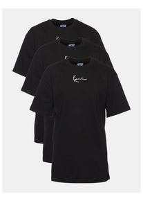 Karl Kani Herren T-Shirt "Karl Kani Herren KM223-101-2 KK 3-Pack Essential Tee", schwarz, casual, Gr. XL, bedruckt, 100% Baumwolle, Shirts