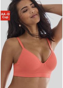 Lascana Push-up-BH 'COMFY BRA' orange Gr. 85B. Mit Integriertem Kissen und ohne Bügel. Nachhaltig.