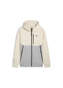 Puma Herren Sweatjacke "PumaTECH Hoodie mit durchgehendem Reißverschluss Herren"alpine snow gray echo weiß, Gr. S, Obermaterial: 23% Polyester, 77%
