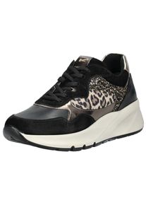 Nero Giardini Damen Sneaker "Nero Giardini Sneaker Leder/Textil", Gr. 37schwarz kombi, Leder, Textil, casual, Schuhe