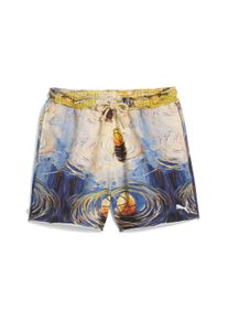 Puma Herren Shorts "Dylan Exhibit Terry Basketballshorts Herren"vivid blau aop, Gr. XXXL, unifarben, Obermaterial: 100% Baumwolle; Tasche u2013 Oben: