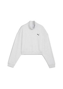Puma Kinder Sweatshirt "Wardrobe Essentials Go Together Oversized Sweatshirt Mädchen"alpine snow melange weiß, Gr. 140, Obermaterial: 100% Baumwolle;