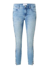 AENGELS Damen Stoffhose "AENGELS Ornella Detail Fringe"heaven blau random used, Gr. 36, unifarben, 88% Baumwolle, 10% Polyester, 2% Elasthan, Hosen