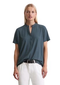 Marc O'Polo MARC O'POLO Damen T-Shirt "aus LENZING ECOVERO "muted blau, casual, Gr. M, unifarben, Obermaterial: 94% Viskose, 6% Elasthan, Shirts