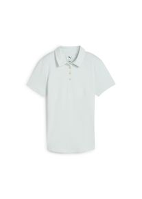 Puma Damen Poloshirt "MATTR Lianas Kurzärmeliges Jacquard-Polo Damen"peaceful blau, Gr. XS, mehrfarbig, Obermaterial: 13% Elasthan, 87% Polyester,
