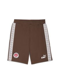 Puma Herren Sporthose "FC St. Pauli KING Sweat-Shorts Herren"espresso braun weiß, Gr. S, unifarben, Obermaterial: 100% Baumwolle; Taschenfutter: 100%
