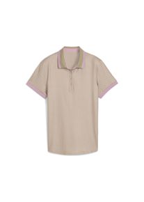 Puma Damen Poloshirt "CLOUDSPUN Micro Spark Golfpolo Damen"ice coffee beige, Gr. XXL, bedruckt, Obermaterial: 94% Polyester, 6% Elasthan; Rippe: 95%