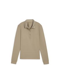 Puma Damen Poloshirt "CLOUDSPUN Mid-Weight Golf Langarm-Polo Damen"ice coffee beige, Gr. S, clean, Obermaterial: 15% Elasthan, 85% Polyester; Kragen: