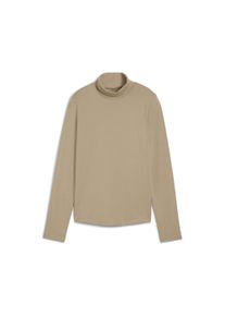 Puma Damen Trainingsshirt "Charlotte Modalon Langarm-Golftop Damen"ice coffee beige, Gr. L, clean, 57% Baumwolle, 38% Modal, 5% Elasthan, Shirts