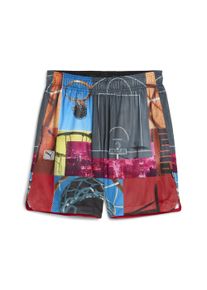 Puma Herren Shorts "Hooptopia Wendbare Shorts Herren"schwarz cmyk aop, Gr. XS, mehrfarbig, Innenmaterial: 100% Polyester; Außenseite: 100% Polyester;