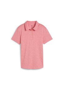 Puma Damen Poloshirt "MATTR Lianas Kurzärmeliges Jacquard-Polo Damen"peach frost rot, Gr. XXL, mehrfarbig, Obermaterial: 13% Elasthan, 87% Polyester,