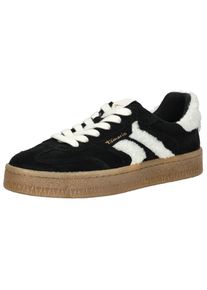 Tamaris Damen Sneaker "Tamaris Sneaker Leder/Textil", Gr. 37schwarz kombi, Leder, Textil, casual, Schuhe