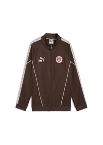Puma Kinder Sweatjacke "FC St. Pauli KING Anthem Jacke Jugendliche"espresso braun weiß, Gr. 152, Obermaterial: 37% Baumwolle, 63% Polyester;