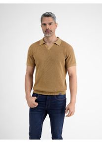 Lerros Herren Poloshirt "Lerros Herren Strick-Polo mit offenem Kragen"light coffee, Gr. XXXL, 100% Baumwolle, Shirts