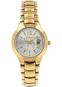 s.Oliver Damen Quarzuhr, gold, Armbanduhren, Armbanduhr, Damenuhr, Datum