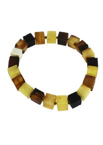 OSTSEE-SCHMUCK Damen Armband "OSTSEE-SCHMUCK Armband Würfel 8 mm Armband Würfel 8 mm", 19cm, Bernstein, braun, Bernstein, Armbänder