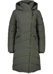 alife and kickin ALIFE & KICKIN Damen Winterjacke "Damen NimaAK A", grün, modisch, Gr. M, 100% Polyester, Jacken, in Wickeloptik mit abnehmbarer Kapuze und