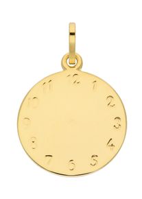 Adelia´s ADELIA ́S Damen Ketten-Anhänger "333 Gold Anhänger Taufuhr Ø 14,1 mm", Gold, gold, Gold, Schmuckanhänger, Goldschmuck für Damen
