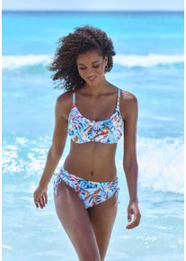 Venice Beach Damen Bustier-Bikini-Top "Caru", blau, Gr. 34, bedruckt, Recycling-Polyamid, Bikini-Oberteile, mit modernem Allover-Print
