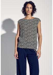 Cecil Damen Print-Shirt, blau, casual, Gr. 40, bedruckt, Stoff, 95% Viskose, 5% Elasthan, Shirts, aus softer Viskose