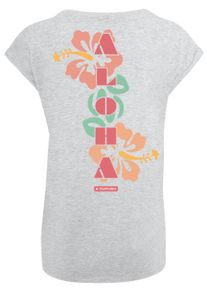 F4NT4STIC Damen T-Shirt "PLUS SIZE Aloha", grau, casual, Gr. XXL, Obermaterial: 100% Baumwolle, Shirts, Print