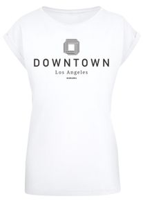 F4NT4STIC Damen T-Shirt "PLUS SIZE Downtown LA Muster", weiß, casual, Gr. XXXL, Obermaterial: 100% Baumwolle, Shirts, Print