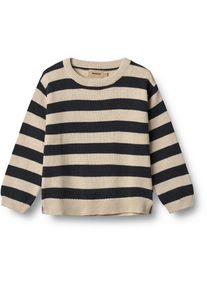Wheat Jungen Strickpullover "Wheat Pullover Strick Pullover Morgan", blau, Gr. 104, 100% Bio-Baumwolle, Pullover