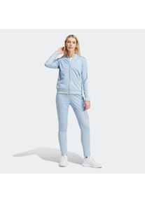 Damen Trainingsanzug "W 3S TR TS", blau, sportlich, Gr. XXL, adidas Sportswear, Obermaterial: 100% Polyester, Sportanzüge