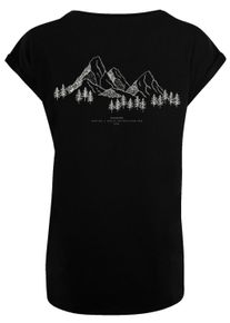 F4NT4STIC Damen T-Shirt "PLUS SIZE Mountain Berge", schwarz, casual, Gr. L, Obermaterial: 100% Baumwolle, Shirts, Print