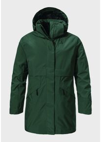 Schöffel SCHÖFFEL Damen Parka "Urban Ins Parka Style Malkay WMS", grün, modisch, Gr. 38, Oberstoff: Aussenseite: 100% Polyester; (Membran: Thermoplastisches