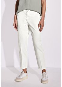 Street One Damen Chinohose, weiß, casual, Gr. 32, unifarben, Web, 97% Baumwolle, 3% Elasthan , Hosen, Middle Waist