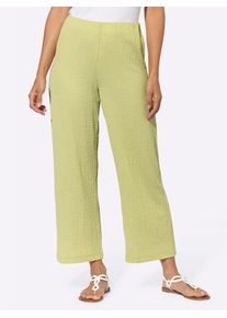 Inspirationen Damen 7/8-Hose, grün, Gr. 38, unifarben, 99% Polyester, 1% Elasthan, Hosen