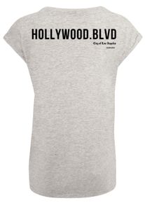 F4NT4STIC Damen T-Shirt "PLUS SIZE Hollywood boulevard", grau, casual, Gr. 5XL, Obermaterial: 100% Baumwolle, Shirts, Print